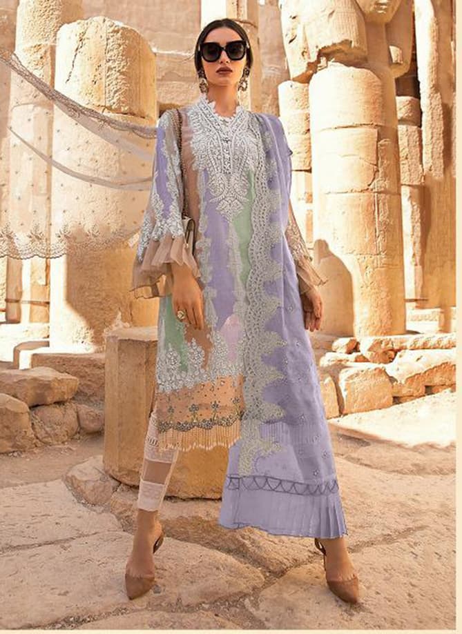 Mariya B Pure Lawn Cotton Embroidered Pakistani Salwar Suit Collectiob 524-528